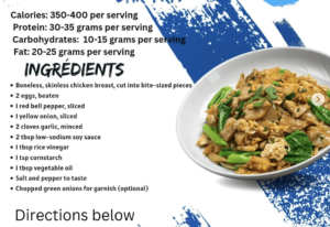 Low-calorie chicken and vegetable stir-fry: